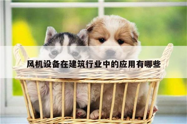 风机设备在建筑行业中的应用有哪些