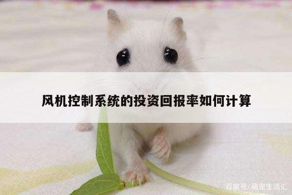 风机控制系统的投资回报率如何计算