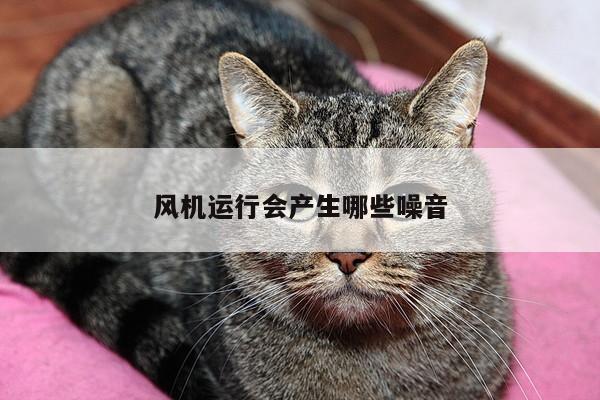 风机运行会产生哪些噪音